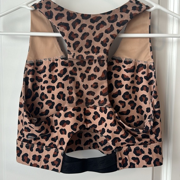 Fabletics Leopard Midi Sports Bra - Picture 3 of 5